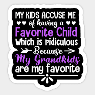 My Grand Are My Favorite Grandma Granny Memaw Sticker